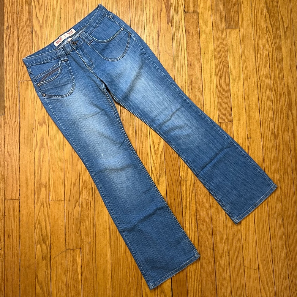 Mossimo Supply Co. Retro Lowrise Bootcut Embroidered Jeans Juniors